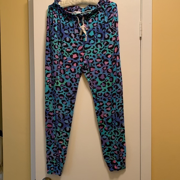 STRIPE & STARE LOUNGE PANT in GALAXY LEOPARD. ****PANTS ONLY**** - Picture 7 of 10